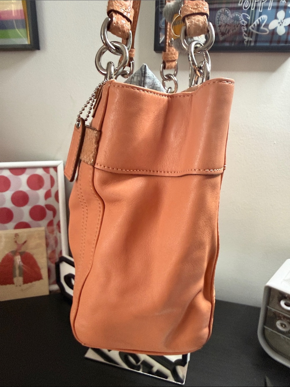 Coach Penelope Carryall Satchel Leather Shoulder Tote - Picture 4 of 17